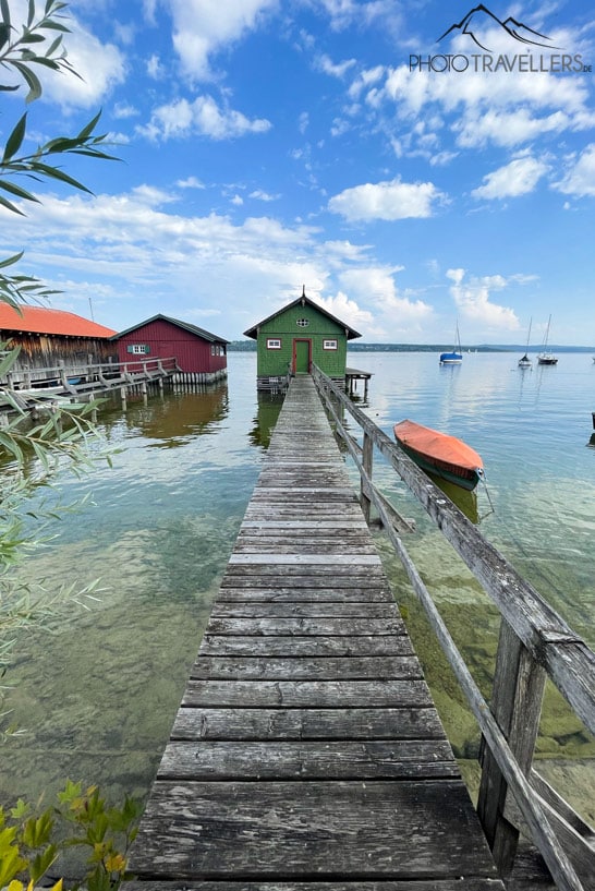 Bunte Bootshäuser in Schondorf am Ammersee