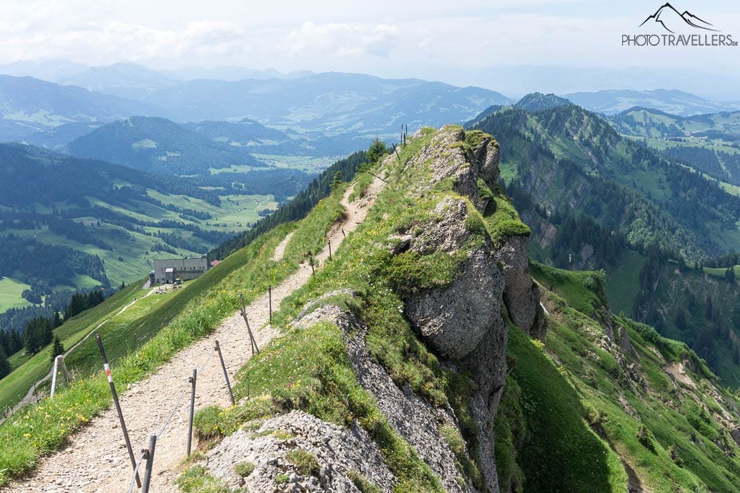 Der schmale Gratweg am Hochgrat