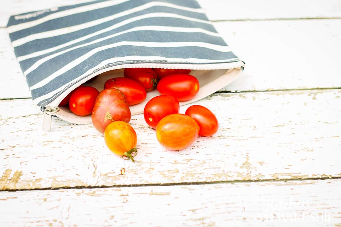 Lunchskins zippered bag wtih cherry tomatoes Lunchskins zippered bag wtih cherry tomatoes