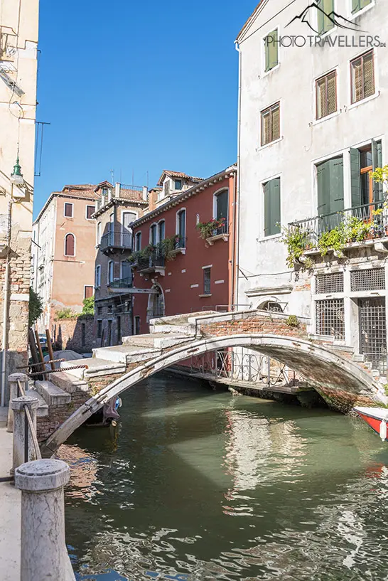 Die Ponte Chiodo, die Brücke ohne Geländer, in Venedig