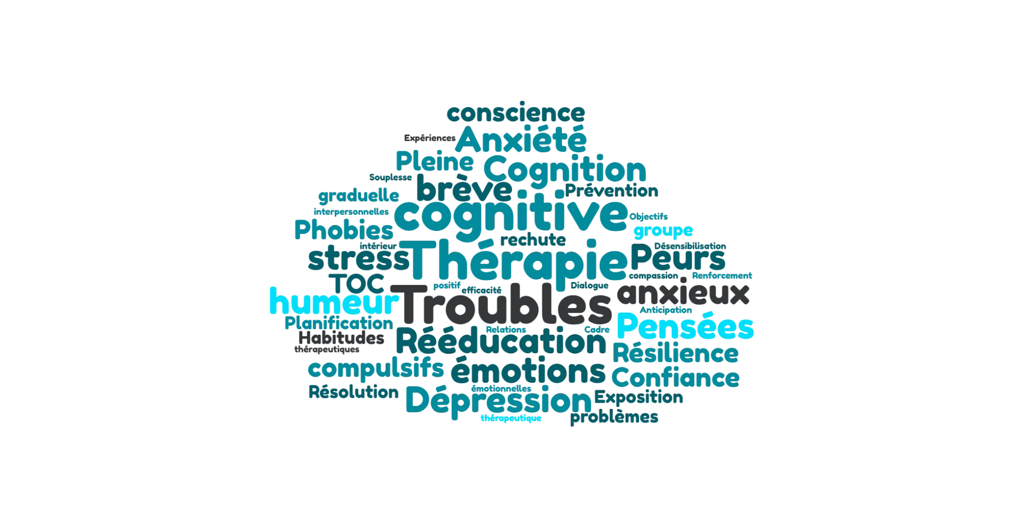 Mots psychologue tcc, apprendre les tcc. Troubles, Thérapie, peurs, anxieux, pensées, dépression, humeur, confiance, stress, phobies, anxiété, toc.