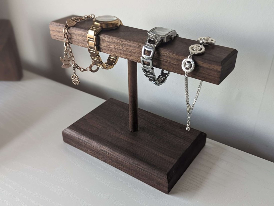 Watch Stand | Bracelet Stand | Jewellery Display - Black Walnut