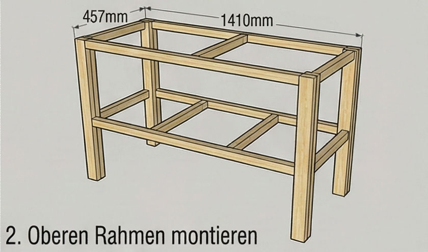 zweite Ebene montieren