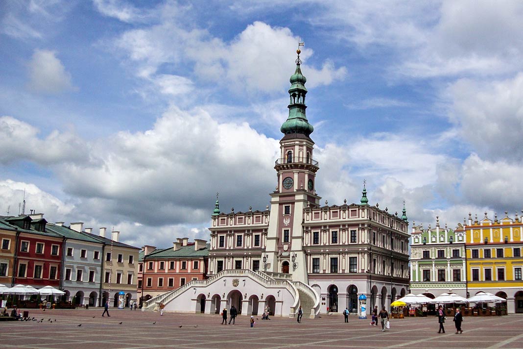 Das bekannte Rathaus in Zamość