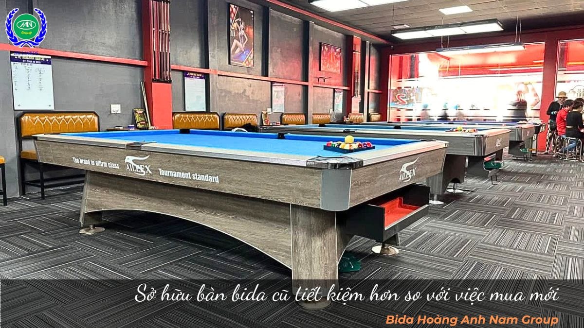 Sở hữu bàn bida cũ tiết kiệm hơn so với việc mua mới