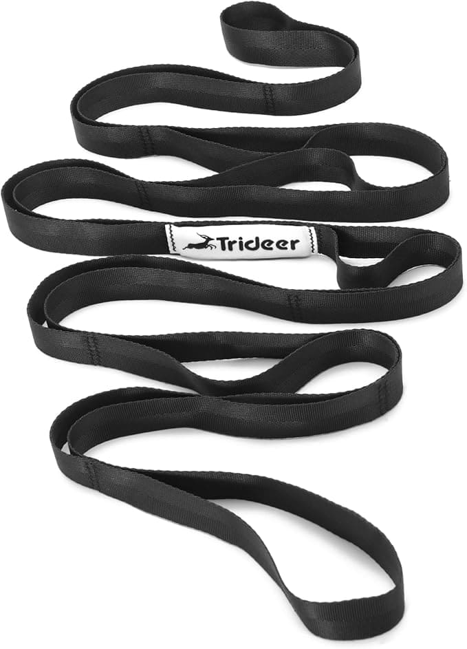 Trideer non-elastic stretching strap, 10 loops, 75 inches