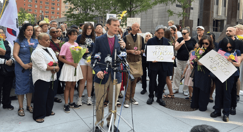 Bishop Matthew Heyd calls for release of Korean student detained by ICE