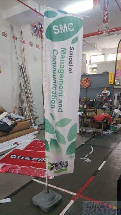 3m water base Flag pole for RP Poly