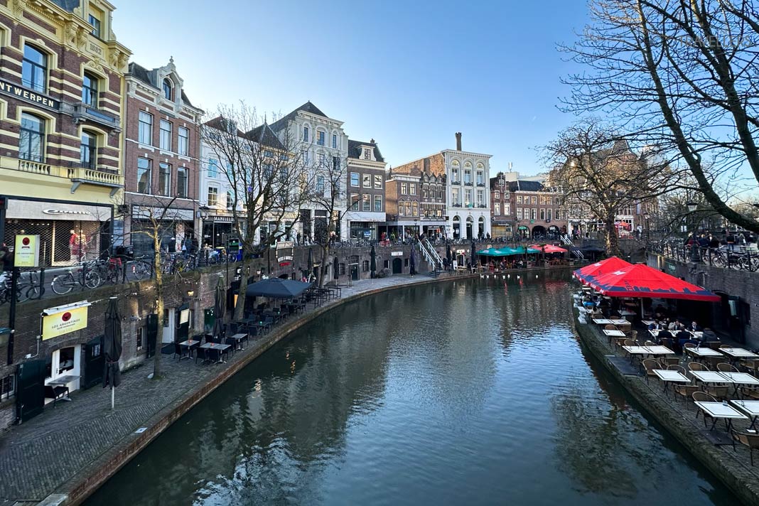 Der Blick über die Oudegracht in Utrecht