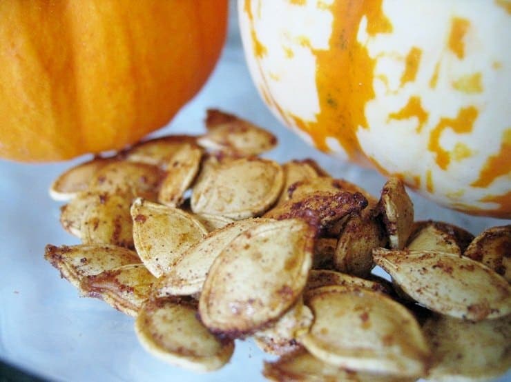 Soaked Crispy Pumpkin Seeds. Super easy instructions for how to make pumpkin seeds for a fall-spiced (or just spicy), healthy Halloween treat. Step-by-step making pumpkin seeds tutorial includes how to soak seeds overnight to be super crispy and never mealy! Crispy Roasted Pumpkin Seeds