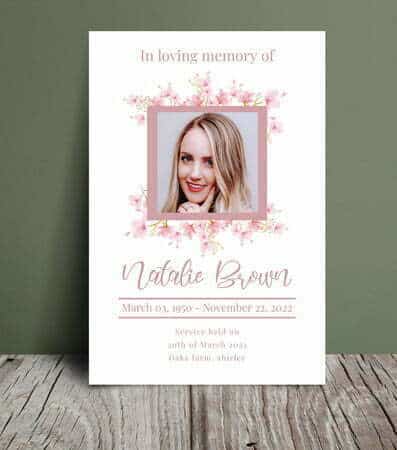Blossom funeral order of service 042 Blossom funeral order of service 042 - Free Funeral Order of Service Template