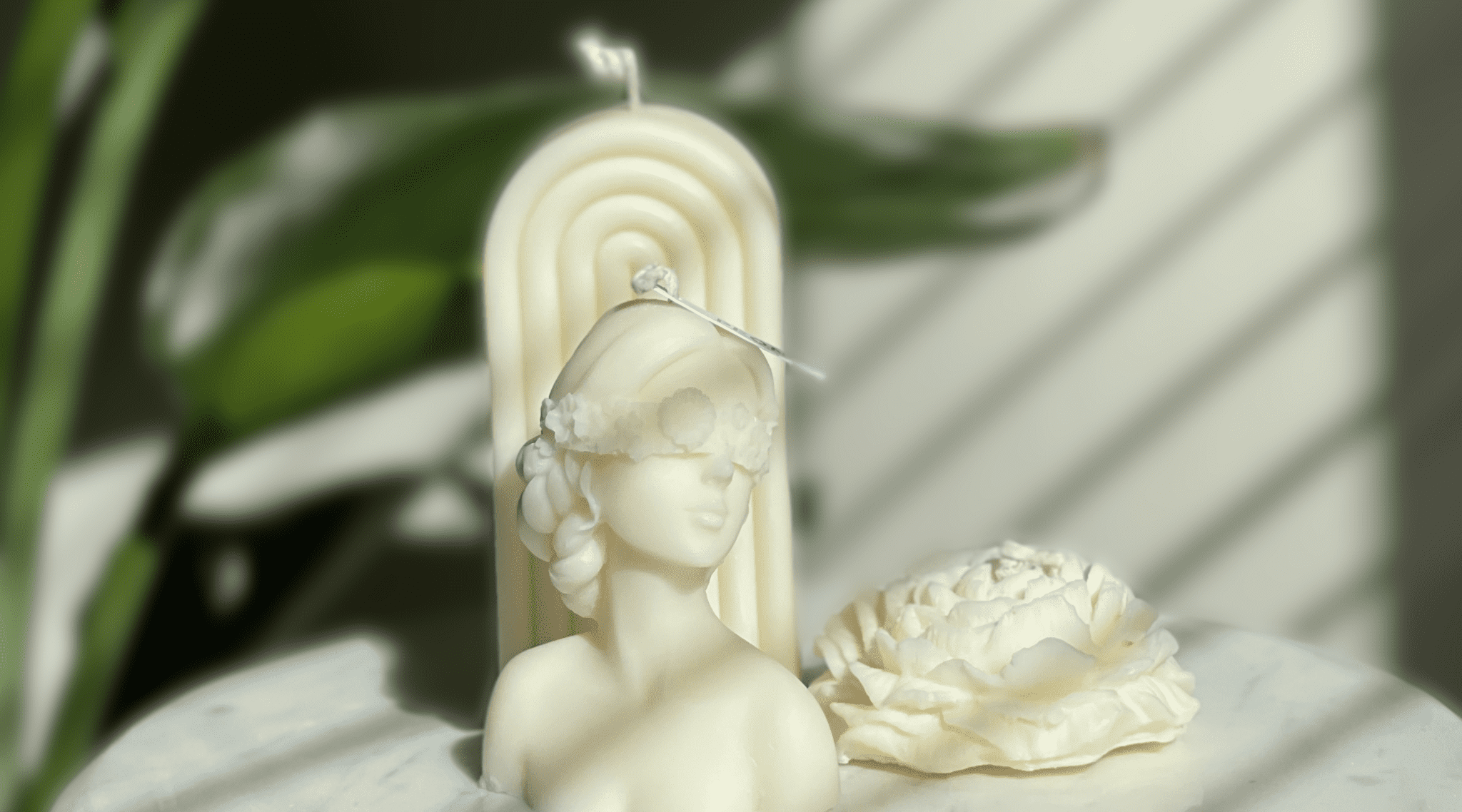 peony sculpture candles