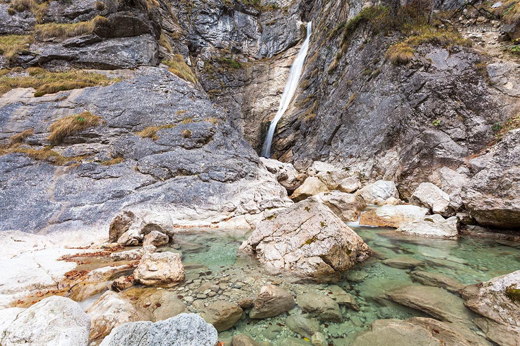 Der Wasserfall am Ende der Pöllatschlucht