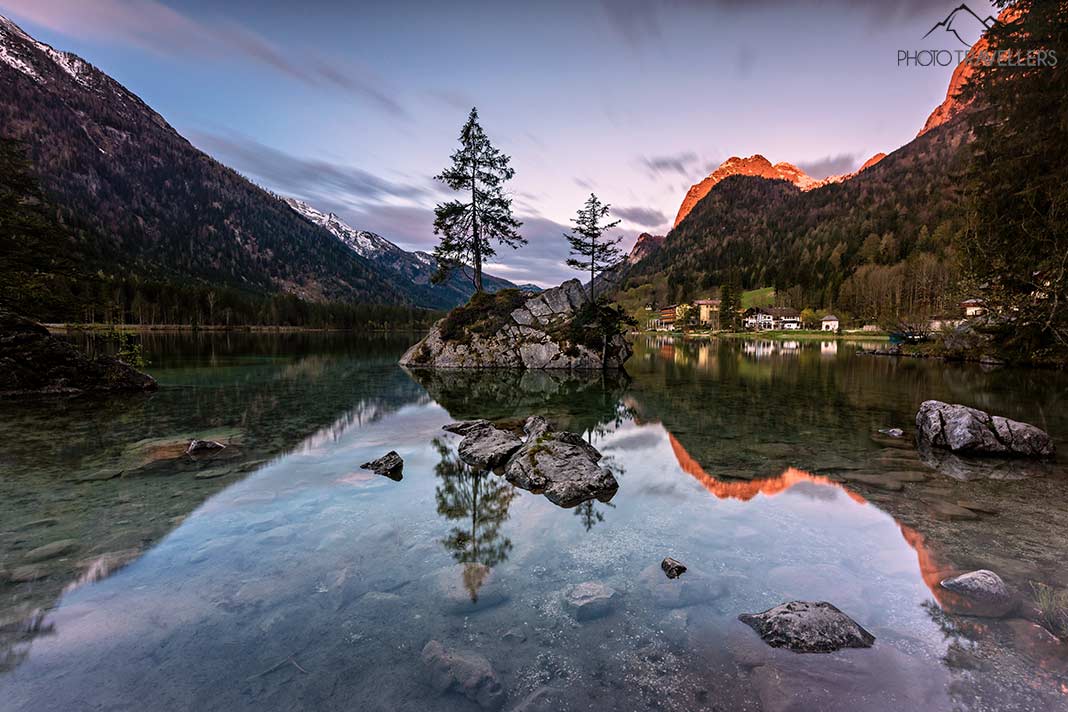 Die bekannten Felsen im Hintersee im Berchtesgadener Land