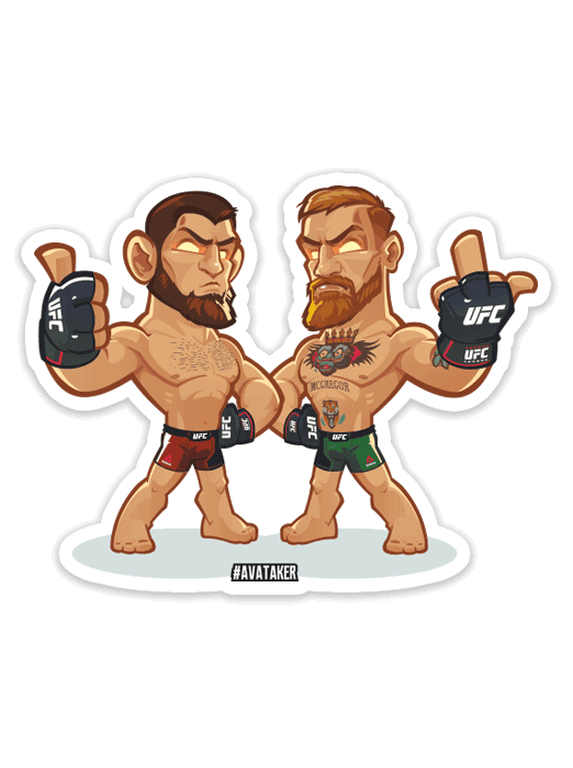 khabib vs mcgregor sticker