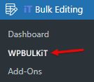 select WP Posts section in WordPress Bulk Editing menu