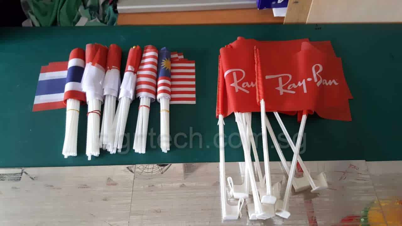 Car flags and A5 size hand flags