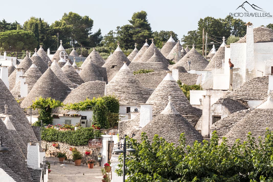 Der Blick auf Alberobello von oben