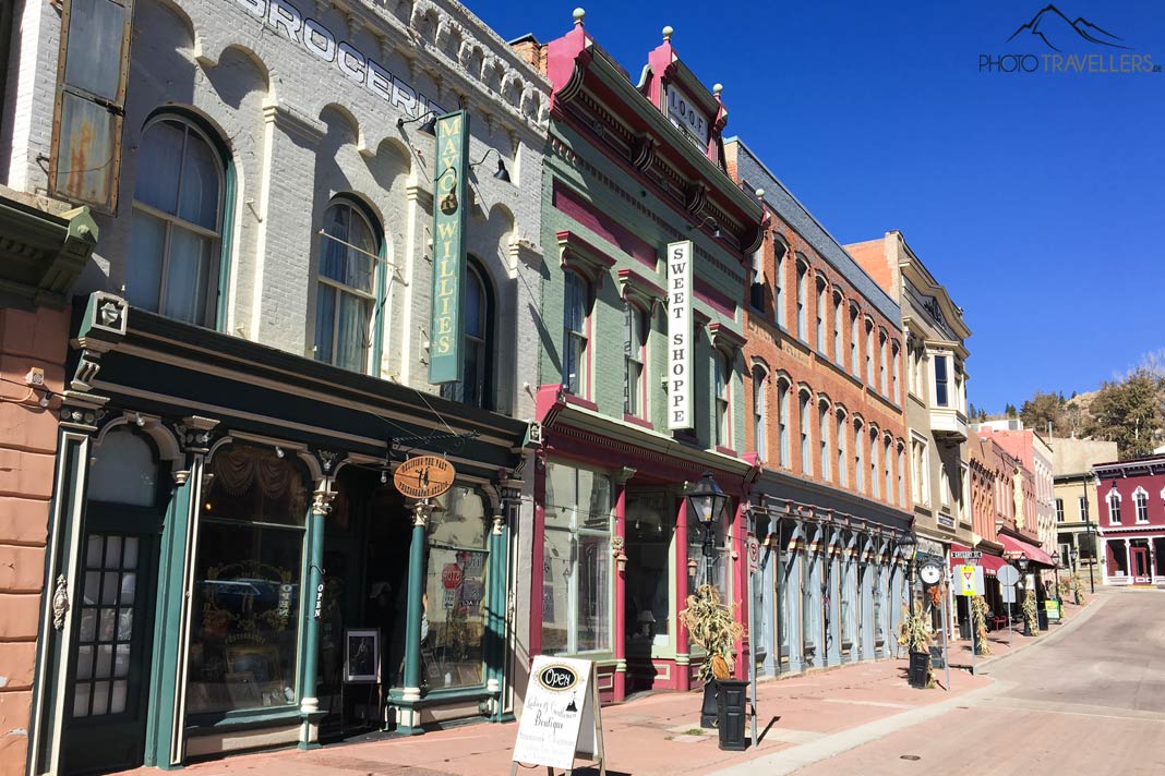 Die Hauptstraße in Central City in Colorado