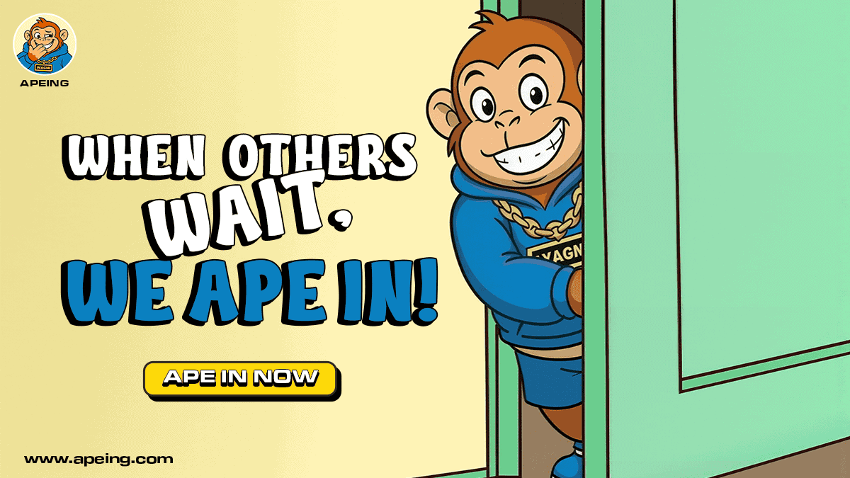 Could $APEING Whitelist Spark Your Spot in the Upcoming Top Crypto Presale as PEPE Dips 3.7% and BONK Eyes 2025 Breakout? 2 Promotional banner for Apeing