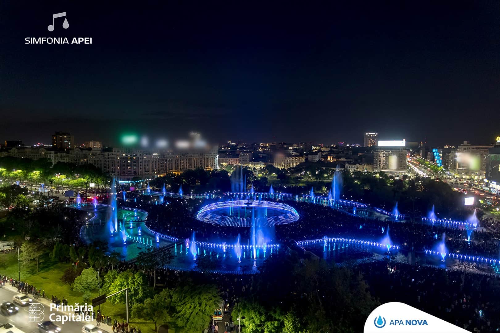 what to do with kids in Bucharest Water Symphony Show Unirii Square