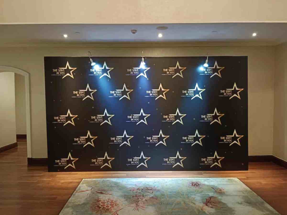 Stary Photo Booth backdrop