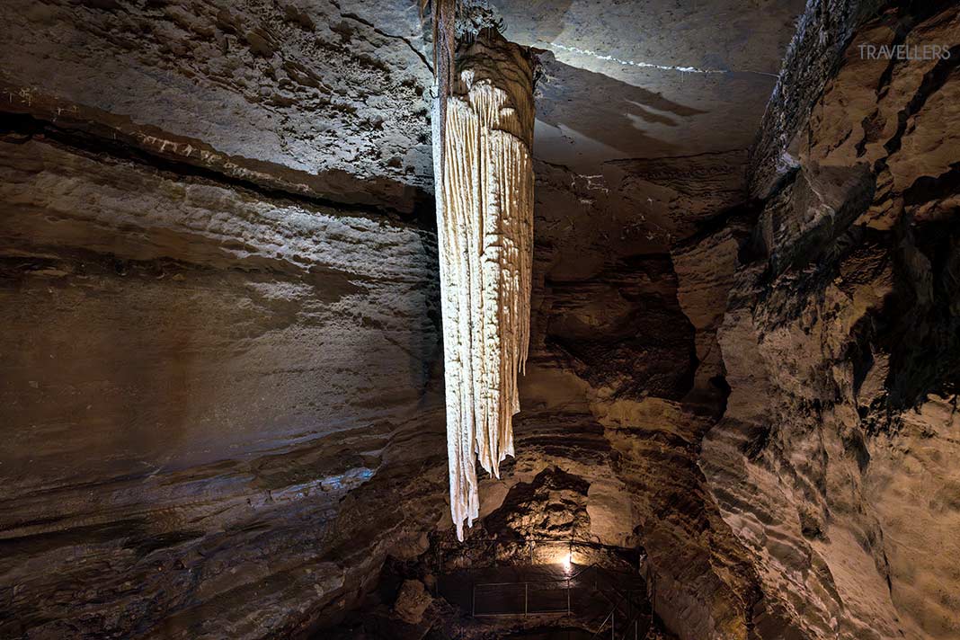 Der riesige Stalaktit in der Doolin Cave, Irland