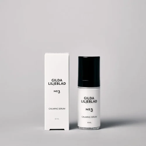 Gilda Liljeblad cosmetica merk met kalmerend serum.
