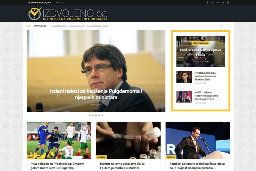 INFORMATIVNI PORTRAL “IZDVOJENO” Sarajevo