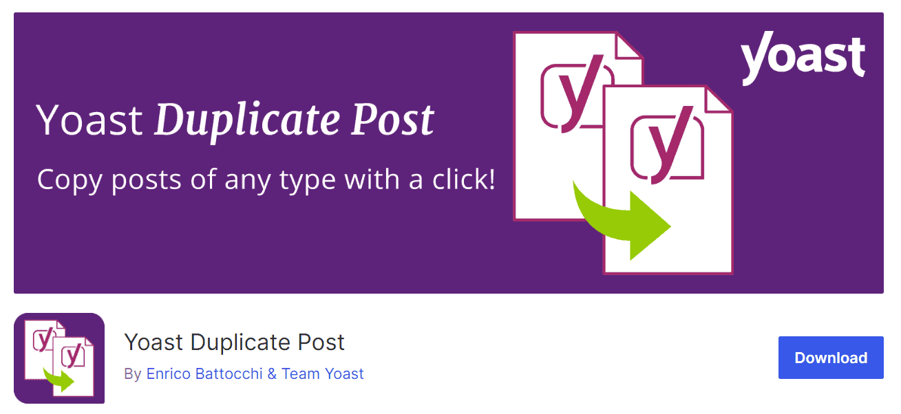Yoast duplicate post Plugin