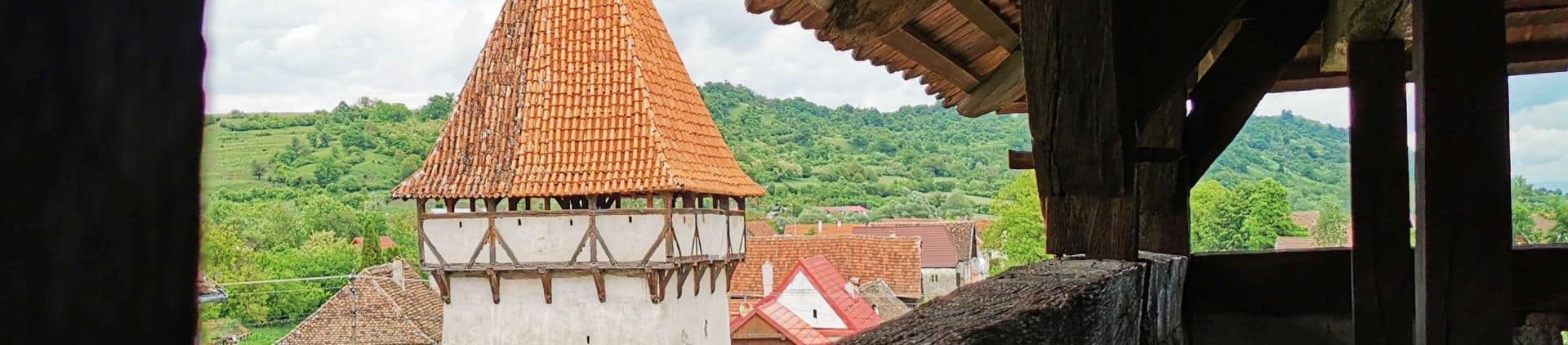 Biserica fortificată Cincșor, vedere din turn