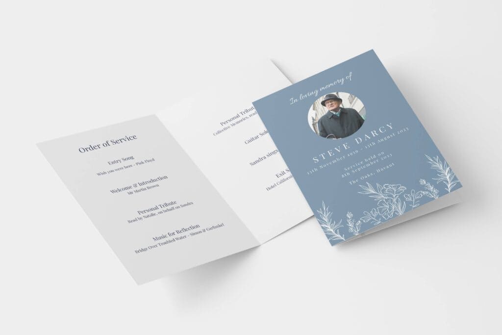 Funeral order of service examples and ideas