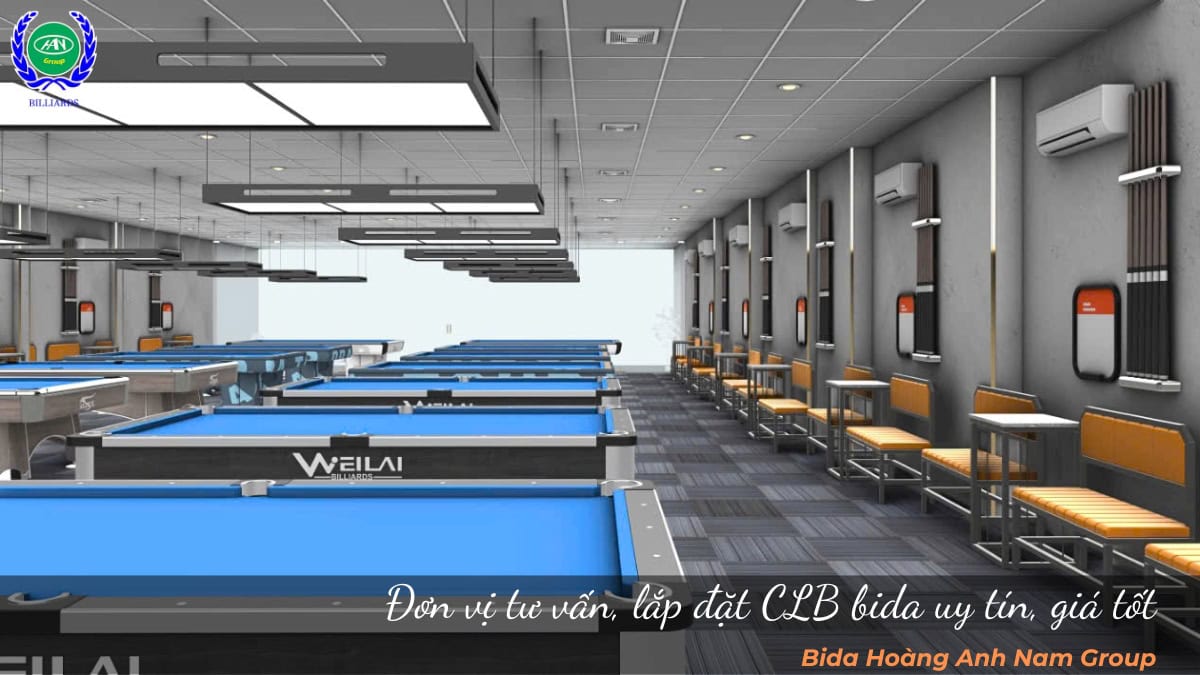 Đơn vị tư vấn, lắp đặt CLB bida uy tín, giá tốt