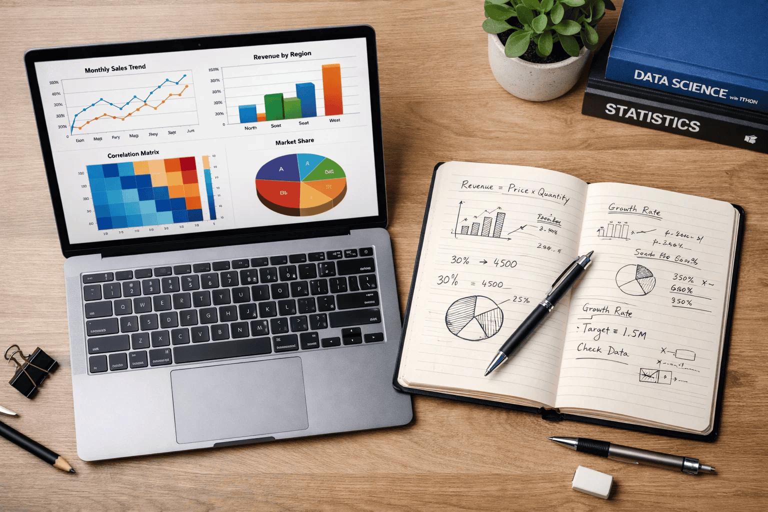 Python data visualization dashboard showing colorful graphs and charts for science fair data analysis project
