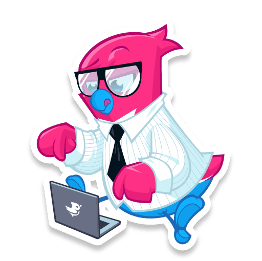 at office Bird cartoon at the office