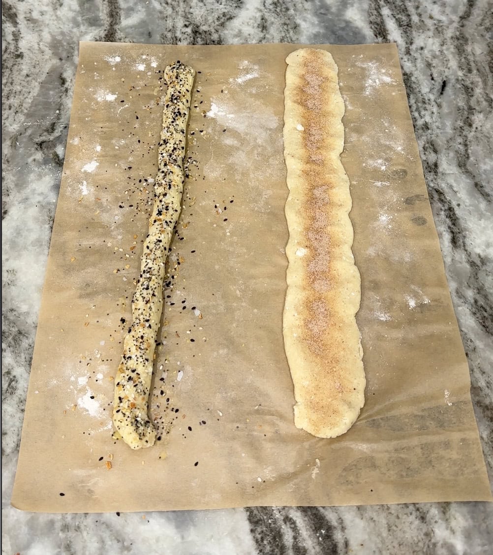 Preparing almond flour bagel bites