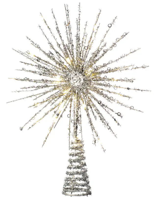 We R Christmas Starburst Christmas Tree Topper, Silver, 32 cm