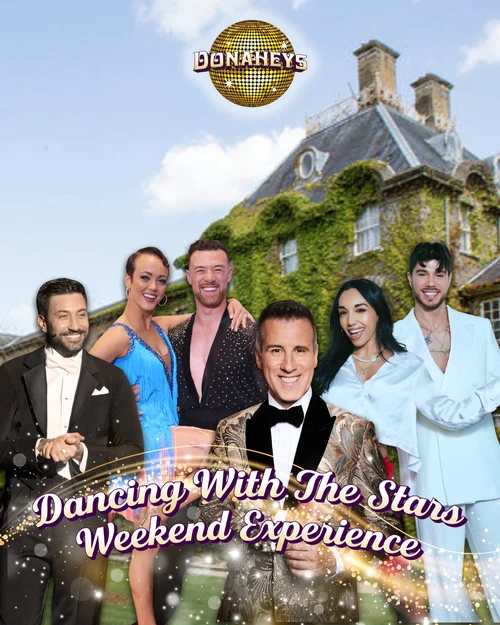 Donaheys Dancing With The Stars Weekend Experience Beaumont Estate Windsor, learn to dance watch shows BBC strictly professionals Kai Widdrington, Lauren Oakley, Anton du Beke Gio LA