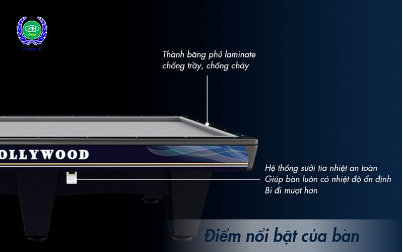 Bàn Bida 3 Băng Hollywood Proam Olympique Mới 100% - Giá 210 Triệu | Bida Hoàng Anh Nam Group