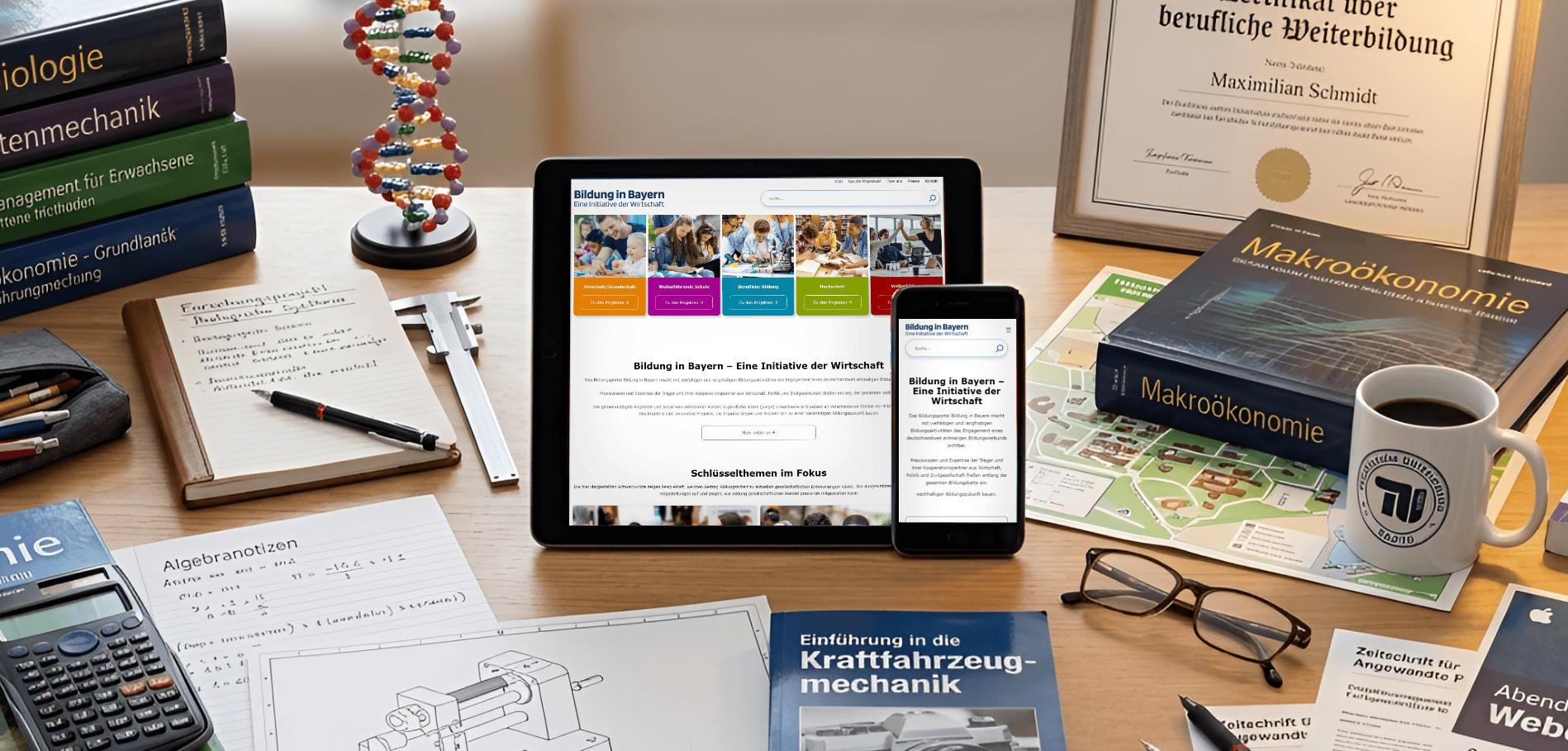 bildunginbayern reference image Neue Webseite mit neuem Logo und Design für die Bildung in Bayern