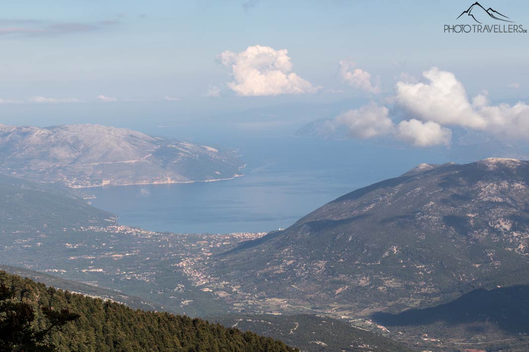 Ausblick vom Gipfel des Enos auf die ionischen Inseln