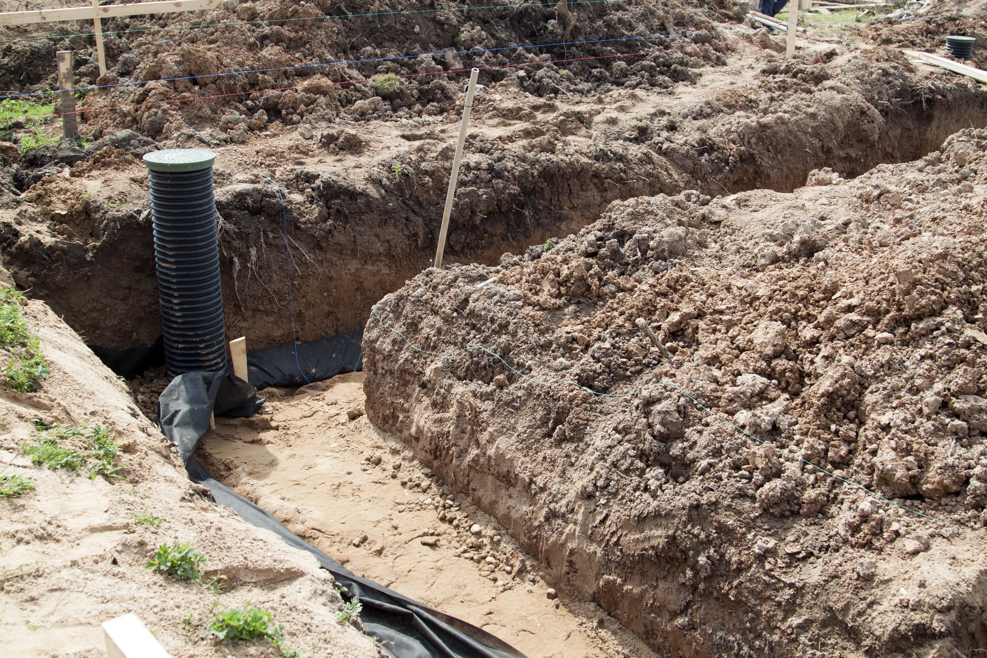 Ringdrainage mit Kontrollschacht
