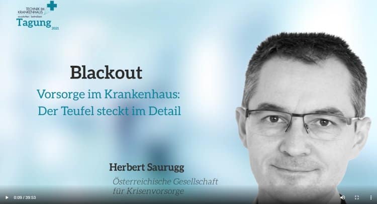Technik im Krankenhaus Tagung 2021 - Blackout Technik im Krankenhaus Tagung 2021 - Blackout