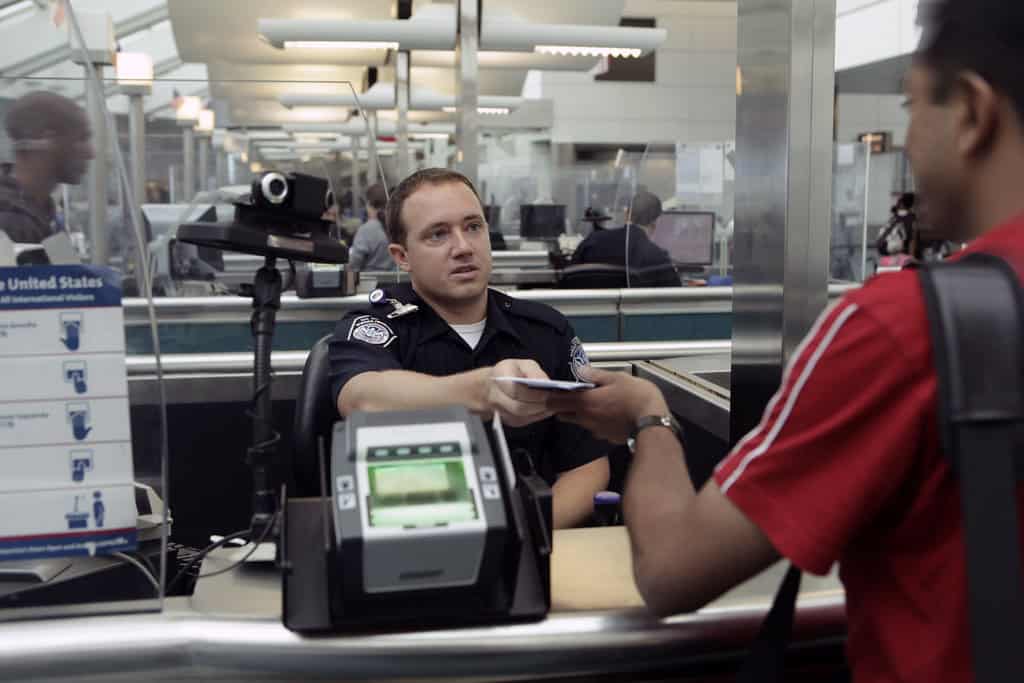 enhanced immigration screening at U.S. airport entry point