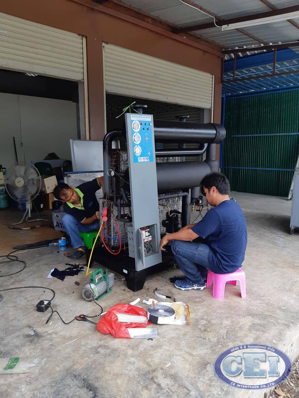 การดูแลปั๊มลมสกรู