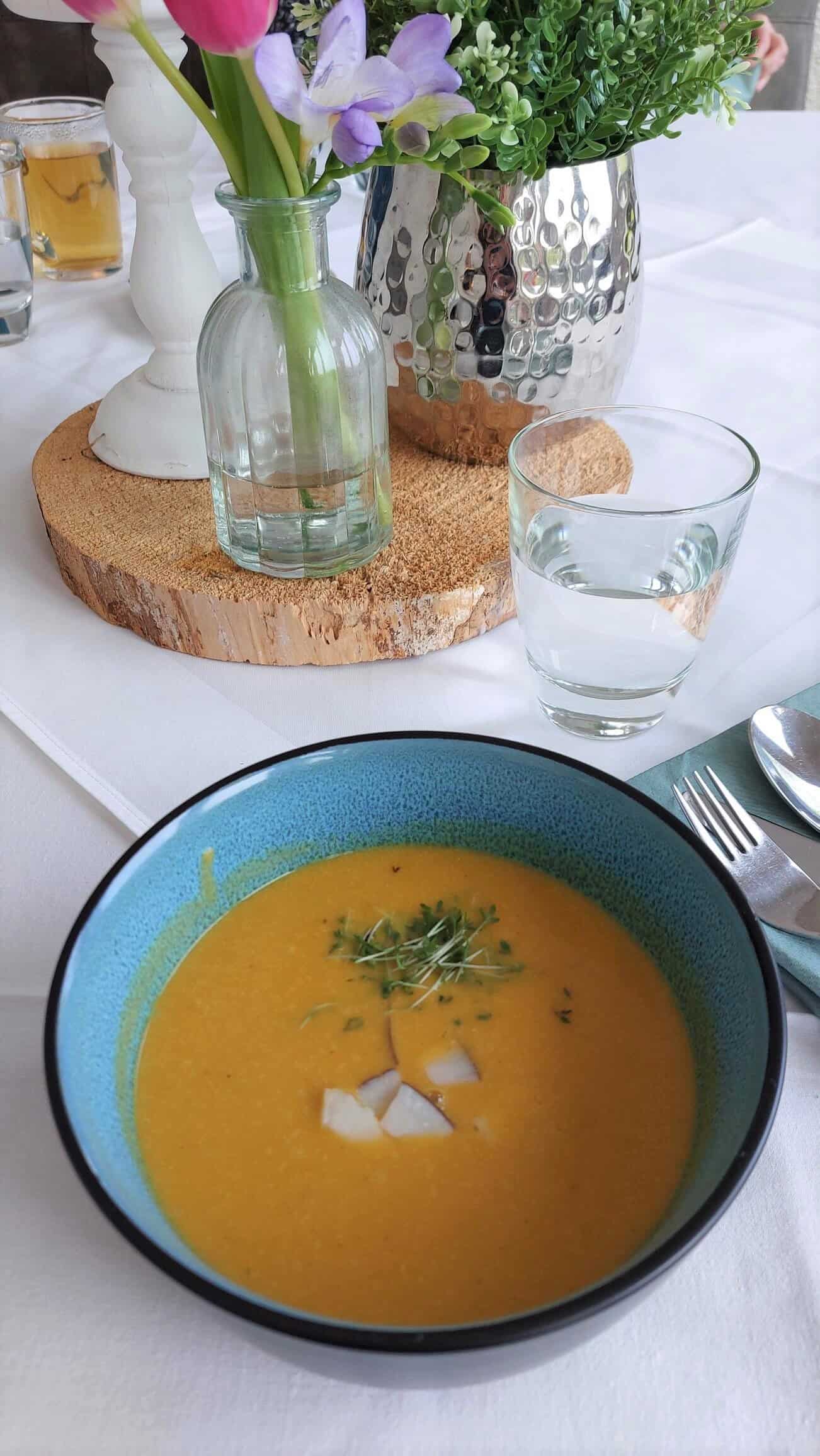 Basenfasten Abendessen: Süßkartoffel-Kokossuppe