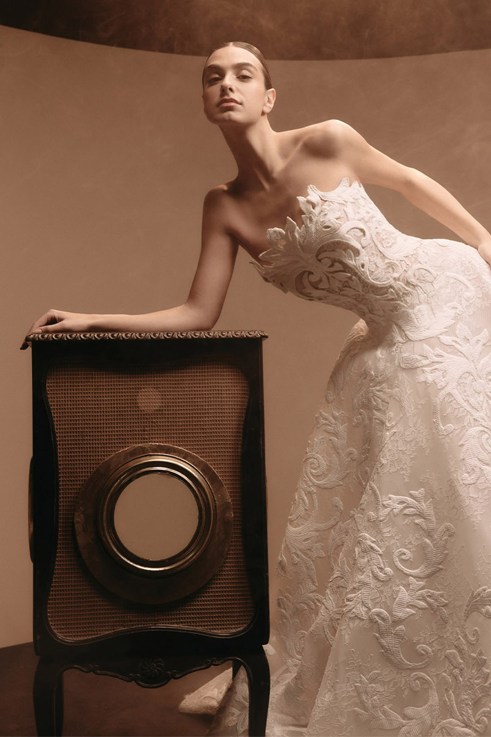 Bernadette | Baroque Lace A-Line Gown | Kristie Romanos
