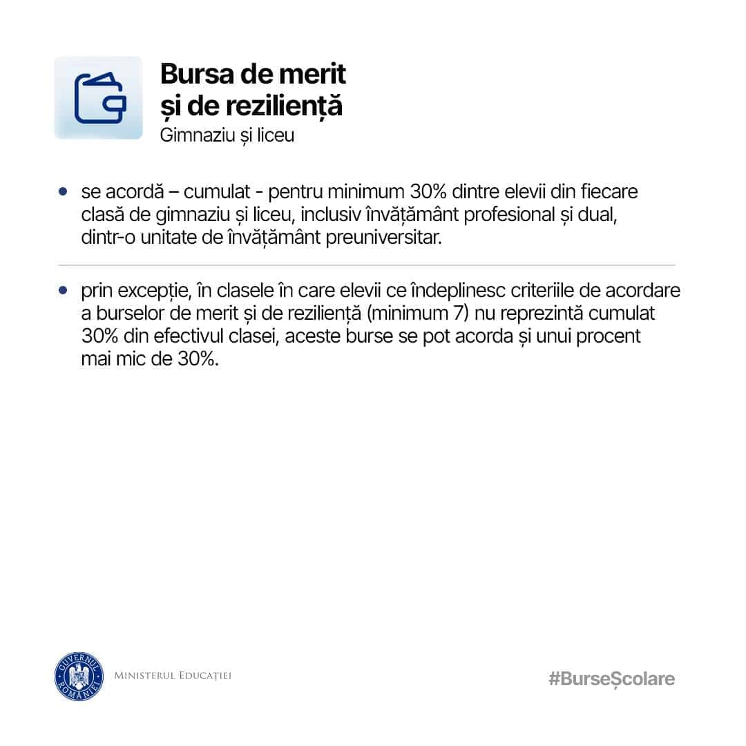 burse scolare 2024-2025 bursa de merit si rezilienta