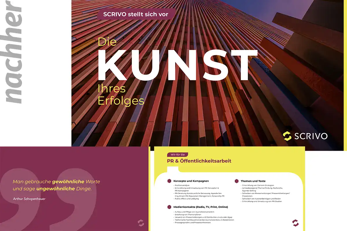 Neuer Scrivo Marketing-Auftritt nach dem Redesign