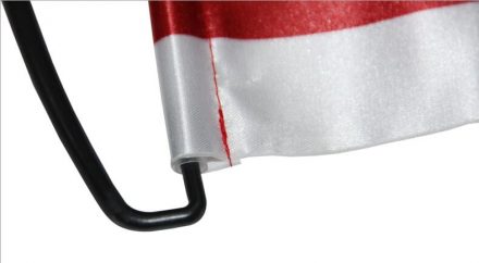 Satin on hand flag pull up banner
